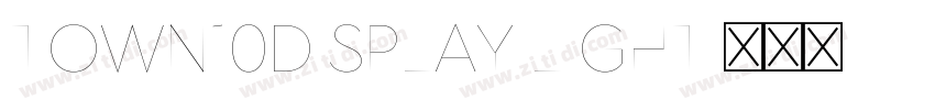 Town10Display Light字体转换